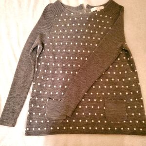 Loft large petite polka dot sweater